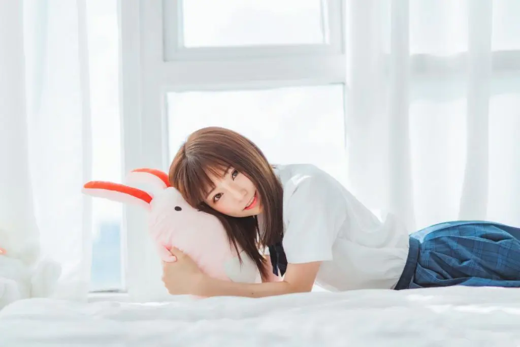 Jk制服少女|从起床就开始玩兔兔的粉色Jk少女插图5 Jk制服少女|从起床就开始玩兔兔的粉色Jk少女插图5